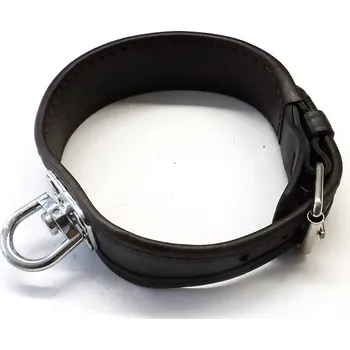 Obojek pro psa Barvářský obojek Zubíček podšitý kůží - hnědý 45cm