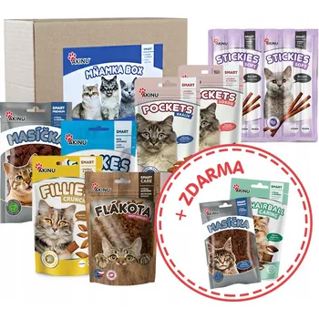 Pamlsek pro kočku Akinu Mňamka box pro kočky