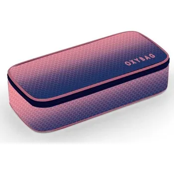 Penál Školní pouzdro Oxybag OMBRE APRICOT UNI Růžová, Tmavě modrá