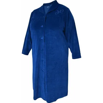 Dámský župan Dámský plyšový župan VOTAJA 881 kobaltová 4XL