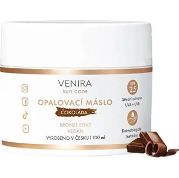 Přípravek na opalování VENIRA Sun Care Bronze Efekt opalovací máslo čokoláda SPF25 100 ml