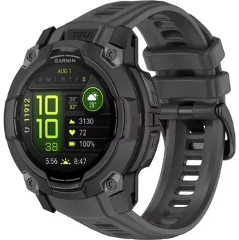 eses Silikonový řemínek pro Garmin Instinct 3 - Tmavě šedý, 22 mm