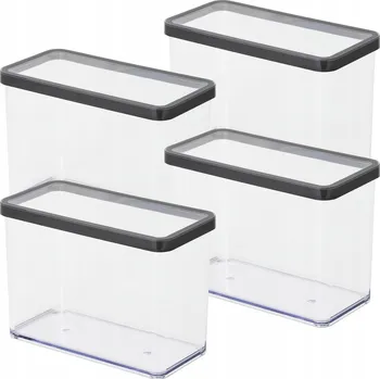 Dóza na potraviny ROTHO SADA 4 KUSŮ NÁDOB NA POTRAVINY, SUCHÉ INGREDIENCE 2,1L ŠEDÁ LOFT