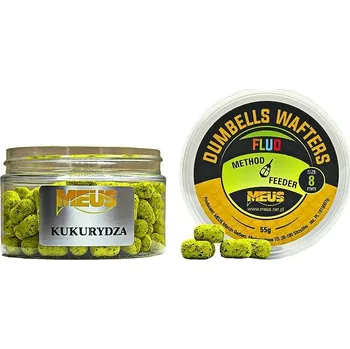 Boilies Meus Dumbells Fluo Wafters 8mm Nástraha - kukuřice