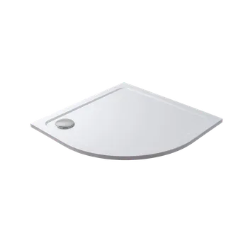 Sprchová vanička THOR Sprchová vanička z litého mramoru, čtvrtkruh, R550 90x90x3 - levý odpad