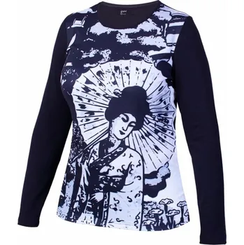 Dámské tričko Dámské tričko, dlouhý rukáv KIDUMA 801 černá S