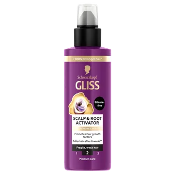 Vlasová regenerace Schwarzkopf Gliss Scalp and Root Activator Medium Care aktivátor růstu křehkých a slabých vlasů 100 ml