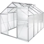 TecTake GmbH 402476 skleník z hliníku,uv-odolný,185x250x195cm - průhledná