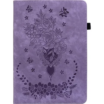 Pouzdro na tablet VSECHNONAMOBIL 110350 ART FLOWERS Zaklápěcí pouzdro pro Huawei MediaPad M5 Lite 10" fialové