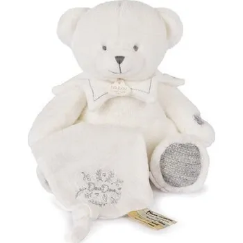 usínáček Doudou et Compagnie Paris Dárková sada Plyšový medvídek s dečkou 30 cm šedý Doudou