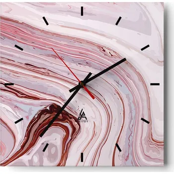 Hodiny Nástěnné hodiny do kuchyně 30x30 Abstrakce Stylové hodiny na skle Loft Tiché