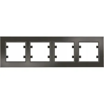 Rámeček čtyřnásobný Hager černý