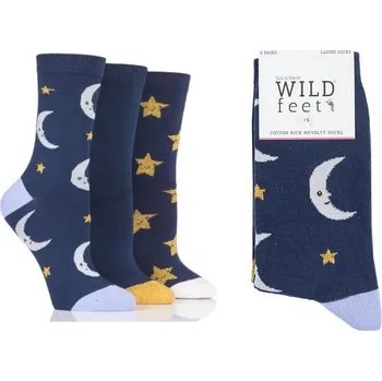 Dámské ponožky Cenová akce WILD FEET design vzorované ponožky NOC 37-42 Mix barev