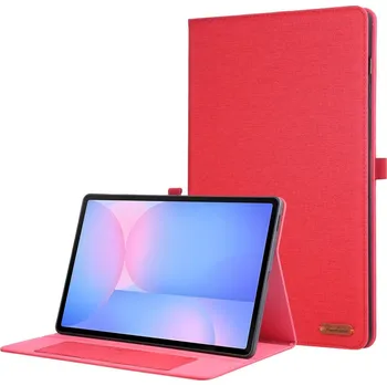 Pouzdro na tablet VSECHNONAMOBIL 110321 FABRIC Zaklápěcí kryt pro Samsung Galaxy Tab S10 FE+ červený