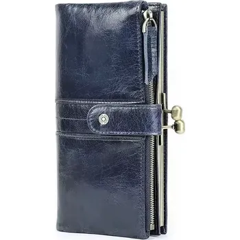 Peněženka Contacts dlouhá kožená peněženka Legend Modrá