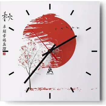 Hodiny Nástěnné hodiny do kuchyně 30x30 Abstrakce Stylové hodiny na skle Loft Tiché