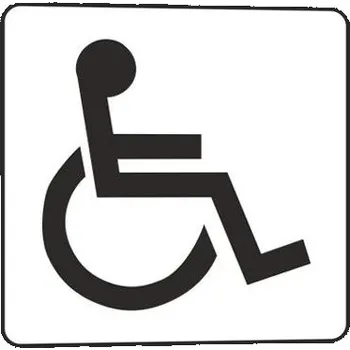 Značení Traiva s.r.o. WC invalida Verze: Samolepka inverzní 80 x 80 mm tl. 0.1 mm - Kód: 10523