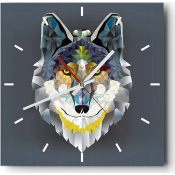 Hodiny Nástěnné hodiny do kuchyně 30x30 Abstrakce Stylové hodiny na skle Loft Tiché