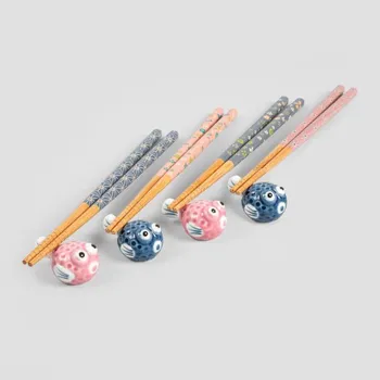 Vánoční ozdoba Sada čtyř párů hůlek KIOTO se stojany 742941