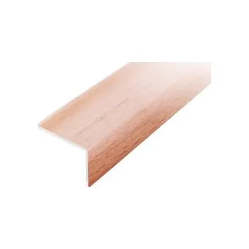 ACARA PRAHA s.r.o. AC AP2 schod. lišta samolepící A, hliník+dýha lak. buk, v: 10 mm, š: 25 mm, d: 2,7 m