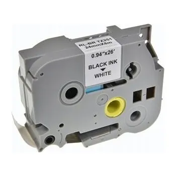 Pásek do tiskárny Páska Brother náhrada TZE-251 - černá/bílá 24mm (pro PT-7500VP, PT-7600)