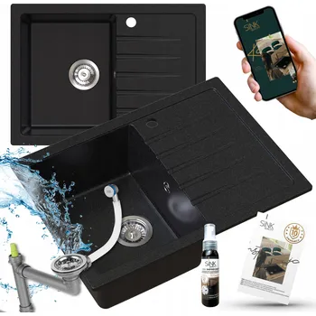 Granitový dřez Jednokomorový dřez Sink Quality TITANITE granit