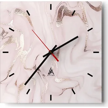 Hodiny Nástěnné hodiny do kuchyně 30x30 Abstrakce Stylové hodiny na skle Loft Tiché