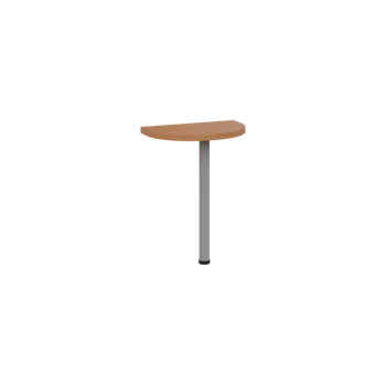 Stolová podnož MHJD - 60 přístavba jednací, kovová podnož stříbrná, síla desky 36 mm, široká 600 mm, buk royal