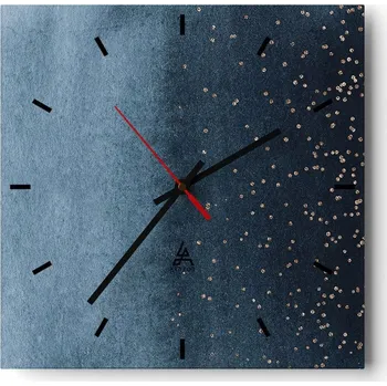 Hodiny Nástěnné hodiny do kuchyně 30x30 Abstrakce Stylové hodiny na skle Loft Tiché