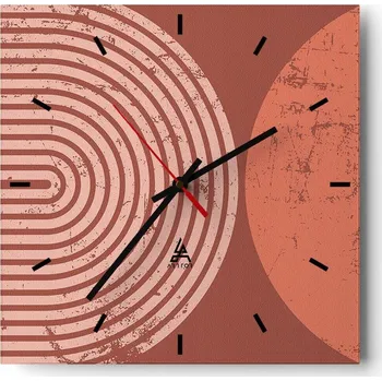 Hodiny Nástěnné hodiny do kuchyně 30x30 Minimalistické Stylové hodiny na skle Loft Tiché