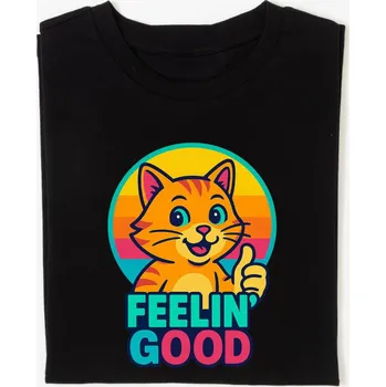 Dámské tričko Dámské tričko - Feelin good Barva: Černá, Velikost: S, Střih: Dámské