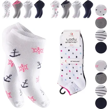 Dámské ponožky Dámské snížené ponožky NS65249 39-42 Mix barev