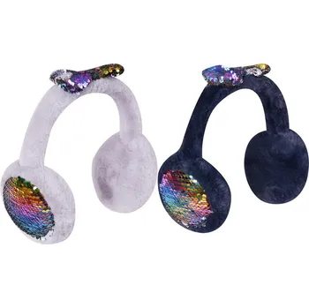 Sluchátka cenová akce Naúšníky flitry UNI Tmavě modrá