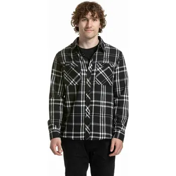 Pánská košile Meatfly pánská košile Kurt Black | Černá | Velikost L