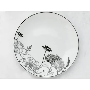 Talíř Hluboký talíř Luna Black Flower, 20 cm