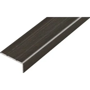 Stavební profil ACARA AP5 schodová lišta samolepící, hliník + fólie wenge, 10 mm, 0,9 m AAHAF B255510-SK/0,9