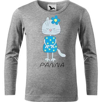 Chlapecké tričko DOBRÝ TRIKO Dětské bavlněné triko Zvěrokruh kočka Panna Velikost: 158/12 let, Barva: Tmavě šedý melír