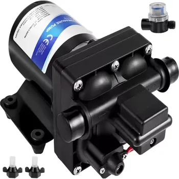 Čerpadlo Tlakové membránové čerpadlo 15l/min, tlak 55PSI (3,8bar), napájení 12V, černé