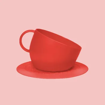 Miska pro psa Jedna plastová miska United Pets červená 2,5 l