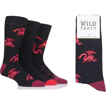Pánské ponožky cenová akce WILD FEET pánské vzorované ponožky DRAK 39-46 Mix barev
