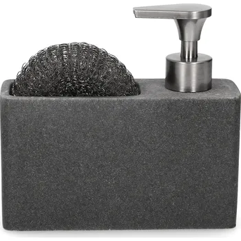 Dávkovač mýdla Dávkovač tekutého mýdla na nádobí TEANA grafitový 17x16 cm HOMLA šedý