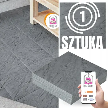 vinylová podlaha Vinylová dlaždice Samolepicí 1 KUS Podlahová dlaždice Tmavý panel 30x30