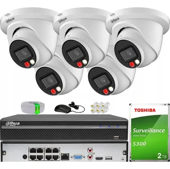 Bezpečnostní kamera Sada IP PoE monitoringu 5x kamera IPC-HDW2849TM-S-IL WizSense DAHUA + 2TB