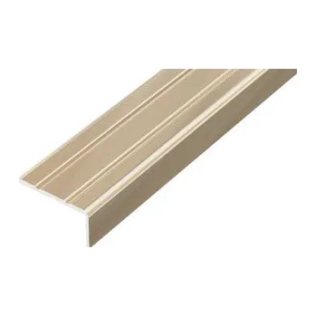 Stavební profil ACARA PRAHA s.r.o. AC AP5 schodová lišta samolepící B, hliník elox champagne, v: 10 mm, š: 25 mm, d: 2,7 m