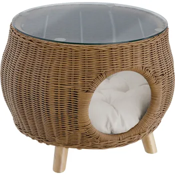 Konferenční stolek TecTake Tivoli 75 kg nosnost přírodní