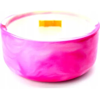Svíčka Vonná sójová svíčka handmade – růžová nádoba z гипсового материала,