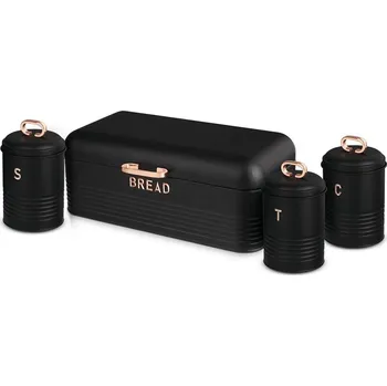 Dóza na potraviny BERLINGERHAUS Chlebovka a dóza na potraviny sada 4 ks Black Rose Collection BH-6753