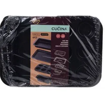 Plech na pečení Koopman International Sada plechů na pečení 4 ks černé