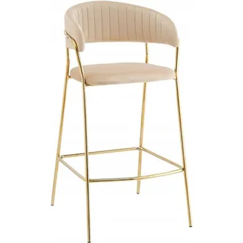 Židle Tubos Home, béžový velur, 1 ks