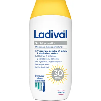 Přípravek na opalování Ladival Suchá pokožka opalovací mléko SPF30 200 ml